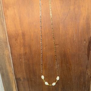 Elegant Gold and Cream Necklace